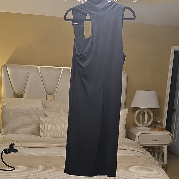 MaxMara Chic One-Shoulder Black Dress Made In Italy - Picture 5 of 16